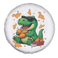 Funny Dinosaur Eating Chicken Nuggets Spare Tire Cover Food Lover Gift - Wonder Print Shop