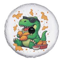 Funny Dinosaur Eating Chicken Nuggets Spare Tire Cover Food Lover Gift - Wonder Print Shop