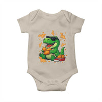 Funny Dinosaur Eating Chicken Nuggets Baby Onesie Food Lover Gift - Wonder Print Shop