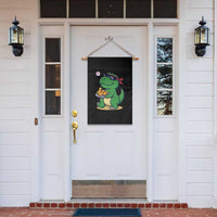 Cute Dinosaur Eating Chicken Nuggets Garden Flag Food Humor Gift - Wonder Print Shop