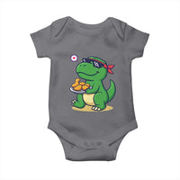 Cute Dinosaur Eating Chicken Nuggets Baby Onesie Food Humor Gift - Wonder Print Shop