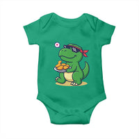 Cute Dinosaur Eating Chicken Nuggets Baby Onesie Food Humor Gift - Wonder Print Shop
