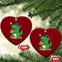 Cute Dinosaur Eating Chicken Nuggets Ceramic Ornament Food Humor Gift - Wonder Print Shop