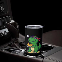 Cute Dinosaur Eating Chicken Nuggets Tumbler Cup Food Humor Gift