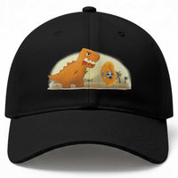 Dino Nuggets Chasing Cat Baseball Cap Funny Nugget Lover Gift