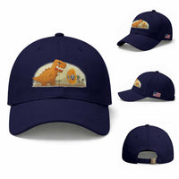Dino Nuggets Chasing Cat Baseball Cap Funny Nugget Lover Gift