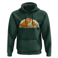 Dino Nuggets Chasing Cat Hoodie Funny Nugget Lover Gift - Wonder Print Shop