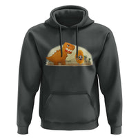 Dino Nuggets Chasing Cat Hoodie Funny Nugget Lover Gift - Wonder Print Shop