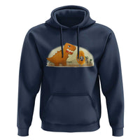 Dino Nuggets Chasing Cat Hoodie Funny Nugget Lover Gift - Wonder Print Shop
