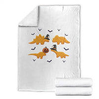 Halloween Dinosaur Nugget Throw Blanket Funny Spooky Food Gift - Wonder Print Shop