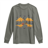 Halloween Dinosaur Nugget Long Sleeve Shirt Funny Spooky Food Gift - Wonder Print Shop