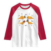 Halloween Dinosaur Nugget Raglan Shirt Funny Spooky Food Gift - Wonder Print Shop
