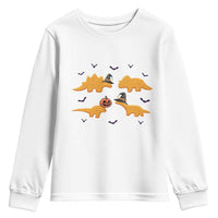 Halloween Dinosaur Nugget Youth Sweatshirt Funny Spooky Food Gift - Wonder Print Shop