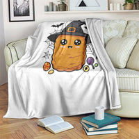 Halloween Nugget With Witch Hat Throw Blanket Funny Food Gift - Wonder Print Shop