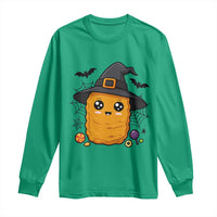 Halloween Nugget With Witch Hat Long Sleeve Shirt Funny Food Gift - Wonder Print Shop