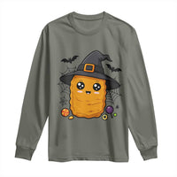 Halloween Nugget With Witch Hat Long Sleeve Shirt Funny Food Gift - Wonder Print Shop
