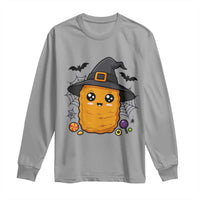 Halloween Nugget With Witch Hat Long Sleeve Shirt Funny Food Gift - Wonder Print Shop