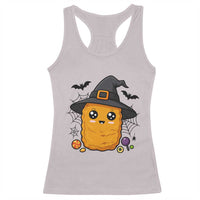 Halloween Nugget With Witch Hat Racerback Tank Top Funny Food Gift - Wonder Print Shop