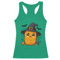 Halloween Nugget With Witch Hat Racerback Tank Top Funny Food Gift - Wonder Print Shop