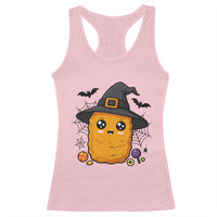Halloween Nugget With Witch Hat Racerback Tank Top Funny Food Gift - Wonder Print Shop