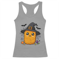 Halloween Nugget With Witch Hat Racerback Tank Top Funny Food Gift - Wonder Print Shop