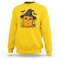 Halloween Nugget With Witch Hat Sweatshirt Funny Food Gift - Wonder Print Shop