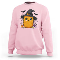 Halloween Nugget With Witch Hat Sweatshirt Funny Food Gift - Wonder Print Shop