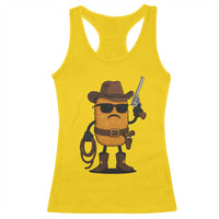 Cowboy Chicken Nugget Racerback Tank Top Funny Food Gift - Wonder Print Shop