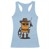 Cowboy Chicken Nugget Racerback Tank Top Funny Food Gift - Wonder Print Shop