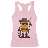 Cowboy Chicken Nugget Racerback Tank Top Funny Food Gift - Wonder Print Shop