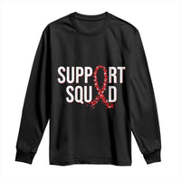 HIV AIDS Awareness Fighter Long Sleeve Shirt Support Squad Gift - Wonder Print Shop
