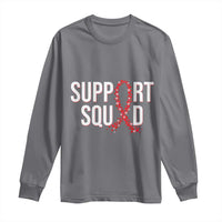 HIV AIDS Awareness Fighter Long Sleeve Shirt Support Squad Gift - Wonder Print Shop