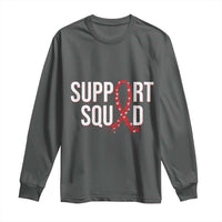 HIV AIDS Awareness Fighter Long Sleeve Shirt Support Squad Gift - Wonder Print Shop