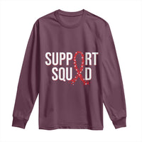 HIV AIDS Awareness Fighter Long Sleeve Shirt Support Squad Gift - Wonder Print Shop