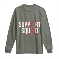 HIV AIDS Awareness Fighter Long Sleeve Shirt Support Squad Gift - Wonder Print Shop
