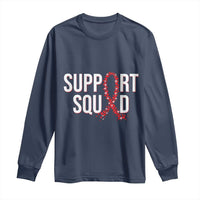 HIV AIDS Awareness Fighter Long Sleeve Shirt Support Squad Gift - Wonder Print Shop