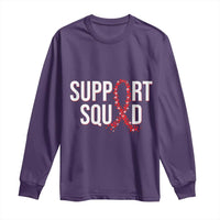 HIV AIDS Awareness Fighter Long Sleeve Shirt Support Squad Gift - Wonder Print Shop