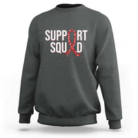HIV AIDS Awareness Fighter Sweatshirt Support Squad Gift - Wonder Print Shop