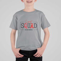 Support Squad Red Ribbon HIV AIDS Awareness Month Gift T Shirt For Kid - Wonder Print Shop