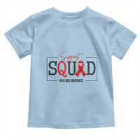 Support Squad Red Ribbon HIV AIDS Awareness Month Gift Toddler T Shirt - Wonder Print Shop