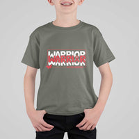 HIV Awareness Warrior T Shirt For Kid Red Ribbon Fighter Gift - Wonder Print Shop