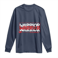 HIV Awareness Warrior Long Sleeve Shirt Red Ribbon Fighter Gift - Wonder Print Shop
