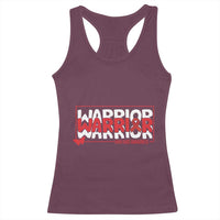 HIV Awareness Warrior Racerback Tank Top Red Ribbon Fighter Gift - Wonder Print Shop