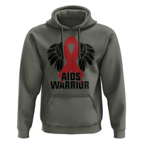 Aids Warrior Hoodie Red Ribbon HIV Awareness Gift - Wonder Print Shop