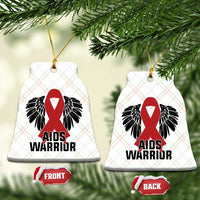 Aids Warrior Ceramic Ornament Red Ribbon HIV Awareness Gift - Wonder Print Shop