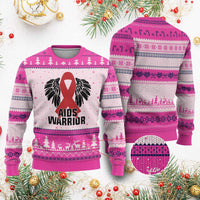 Aids Warrior Ugly Christmas Sweater Red Ribbon HIV Awareness Gift - Wonder Print Shop