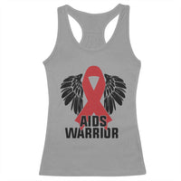 Aids Warrior Racerback Tank Top Red Ribbon HIV Awareness Gift - Wonder Print Shop