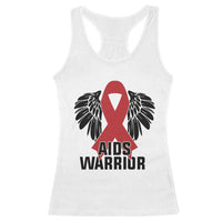 Aids Warrior Racerback Tank Top Red Ribbon HIV Awareness Gift - Wonder Print Shop