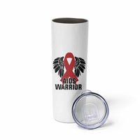 Aids Warrior Skinny Tumbler Red Ribbon HIV Awareness Gift - Wonder Print Shop