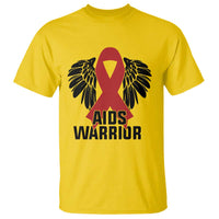 Aids Warrior T Shirt Red Ribbon HIV Awareness Gift - Wonder Print Shop